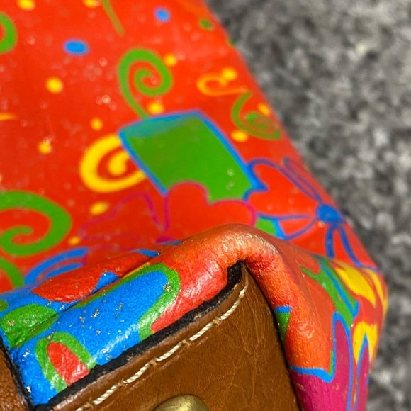 Patricia Nash Large Floral Hawaiian Print Purse Leather Pineapple Key Holder - Picture 13 of 16